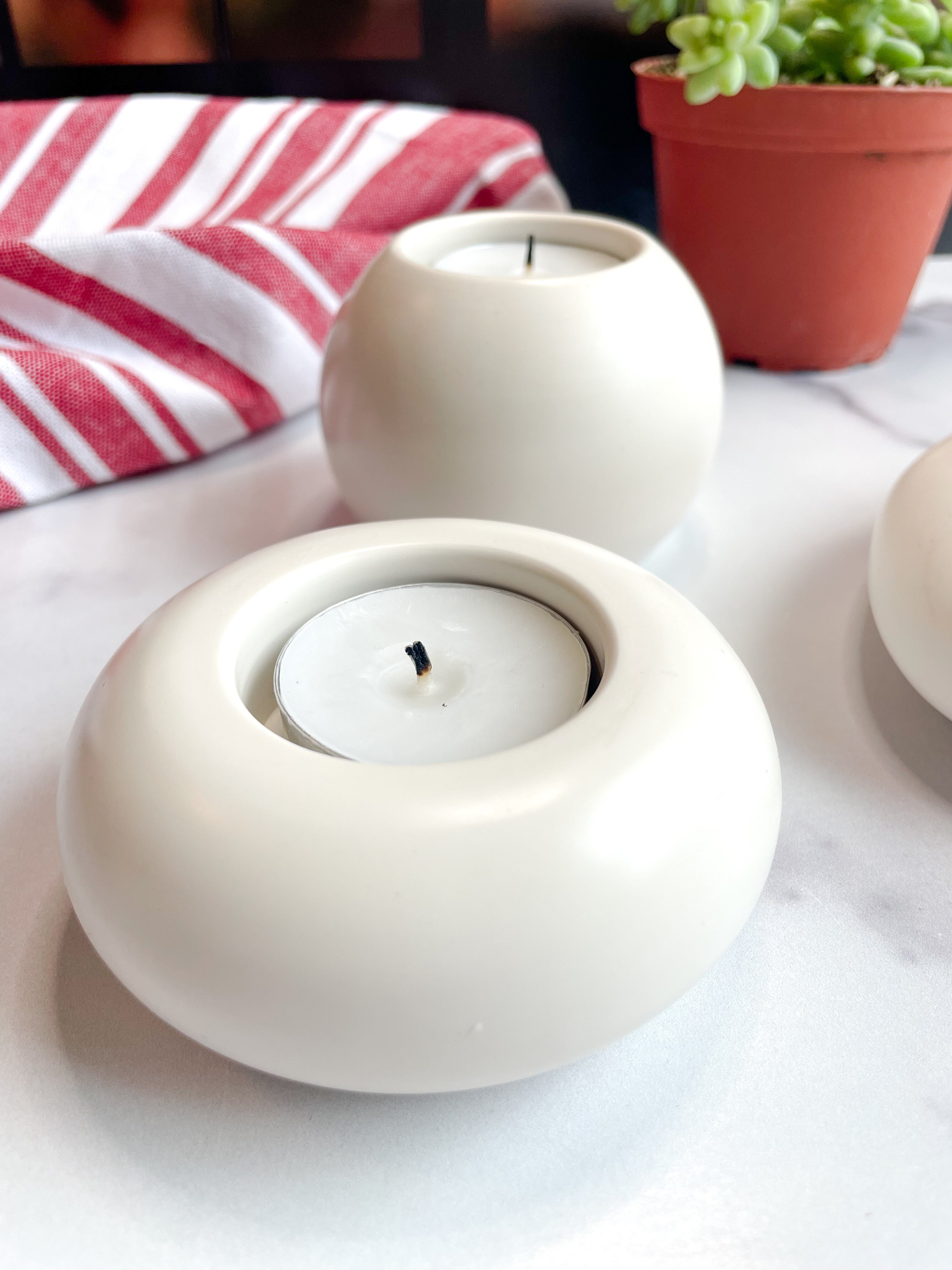 Natural White Stone Tealight Holder