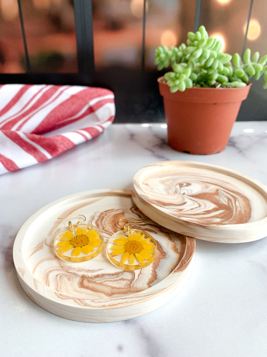 Coffee Marble Stone Coasters – Set of 2