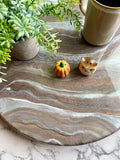 Fantasy Brown Marble Lazy Susan