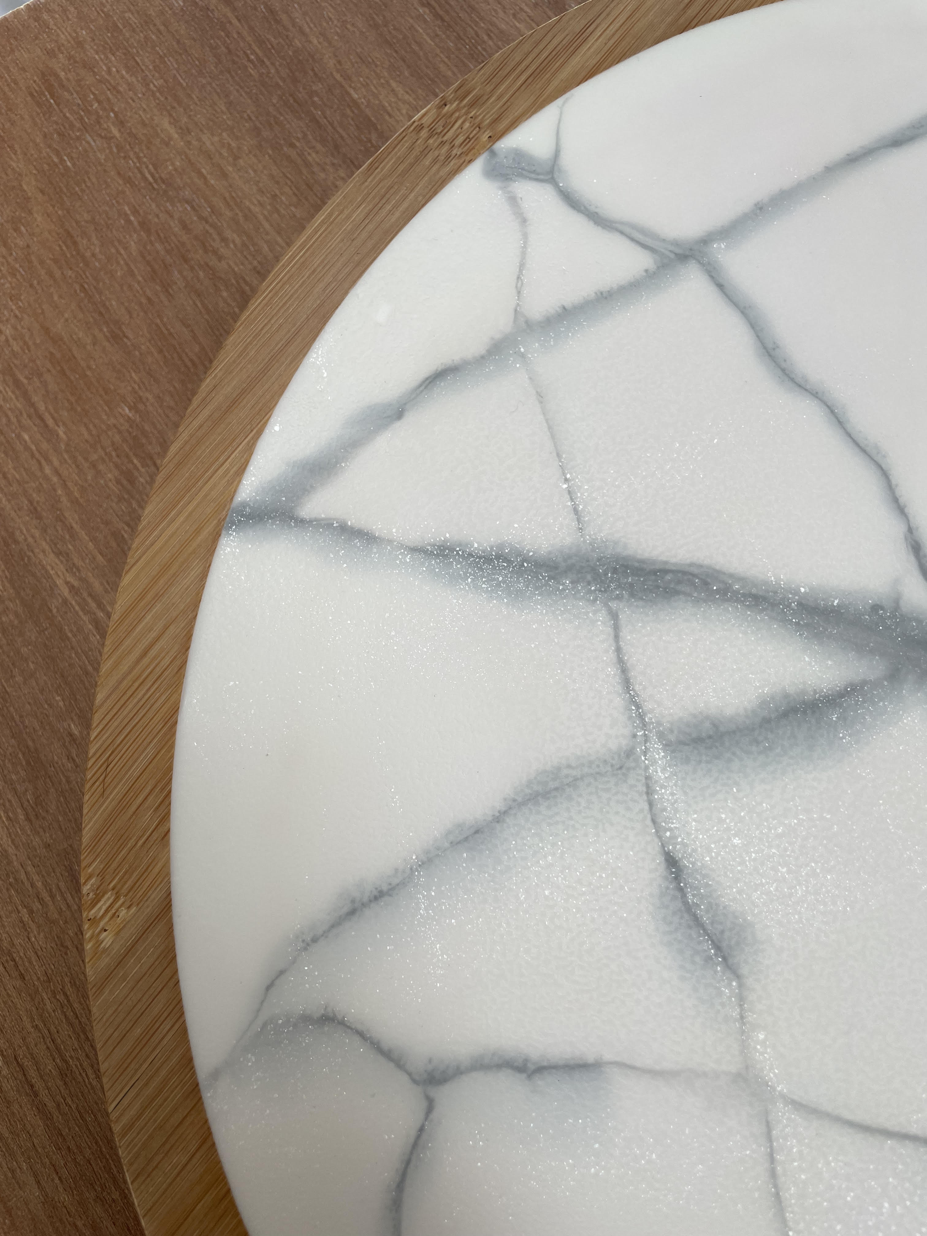 White Calcutta Marble Lazy Susan