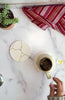 White Kintsugi Stone Coasters – Set of 2