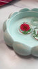 Light Blue Marble Ornate Ring Dish