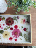 Red Flower Serving Tray