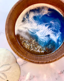 Ocean-Mango Wood Mini Trinket Bowl