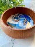 Ocean-Mango Wood Mini Trinket Bowl