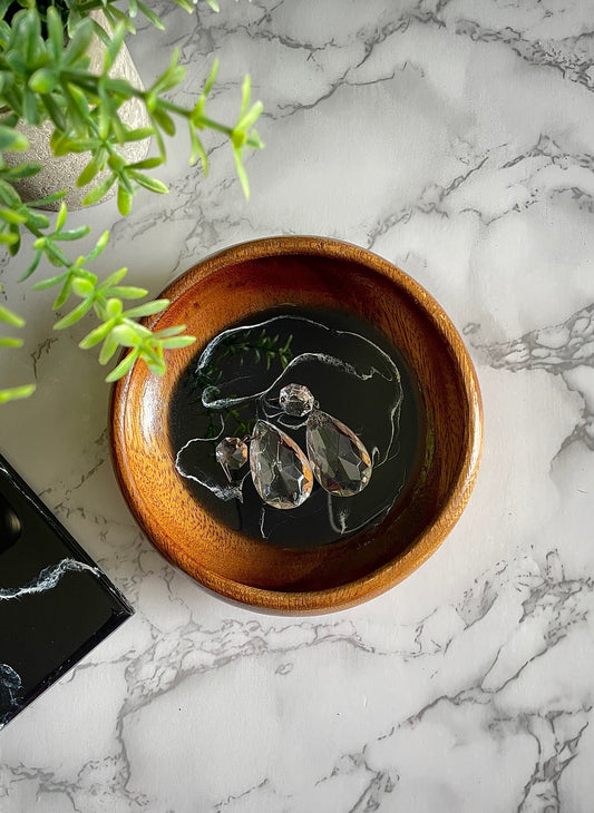 Black Marble Trinket Dish