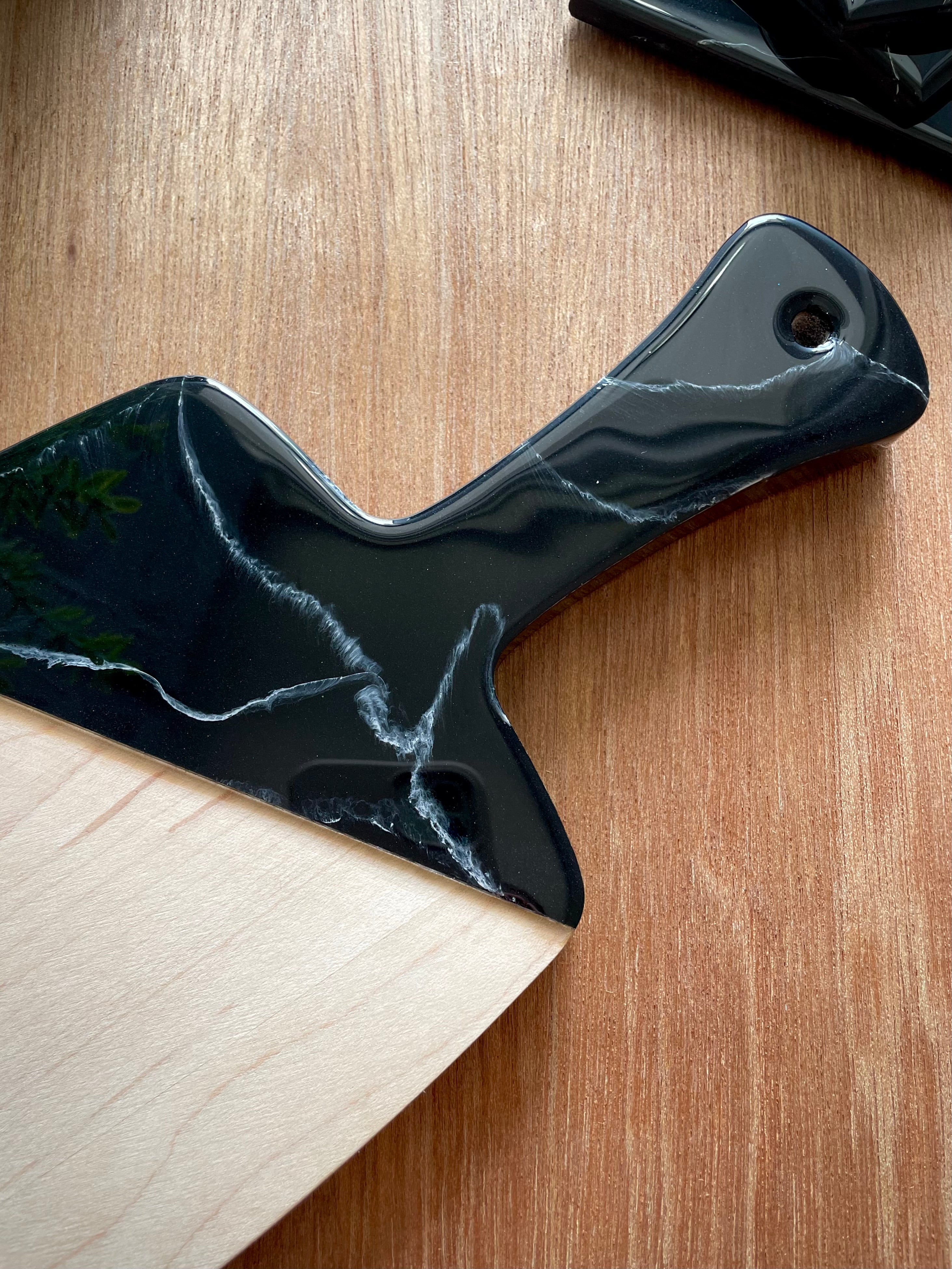 Black Marble Charcuterie Cheese Board Coaster Set