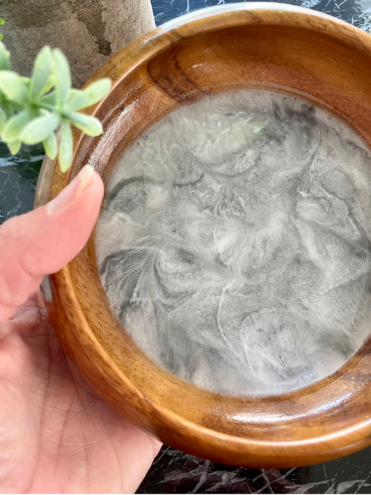 Gray Marble Trinket Dish