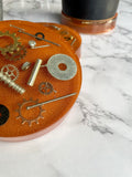 Resin Copper Steam Punk Coasters Unique Handmade Art Kitchen Decor